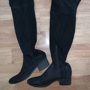 Black thigh high boots only worn 2x